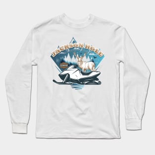 The Jackson Hole Exclusive Wyoming Snow Lovers Long Sleeve T-Shirt